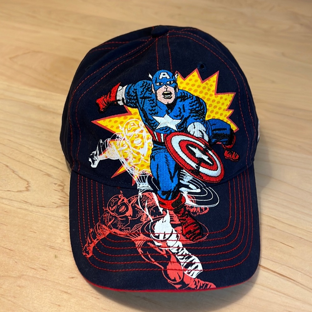 NWOT Universal Studios Marvel Captain America Youth Super Hero Cap Baseball Hat